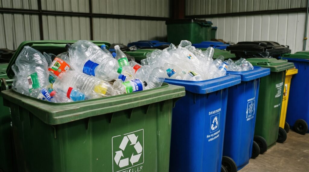 - Экология и мусор: полигоны, раздельный сбор, уборка берегов и лесов - иллюстрация